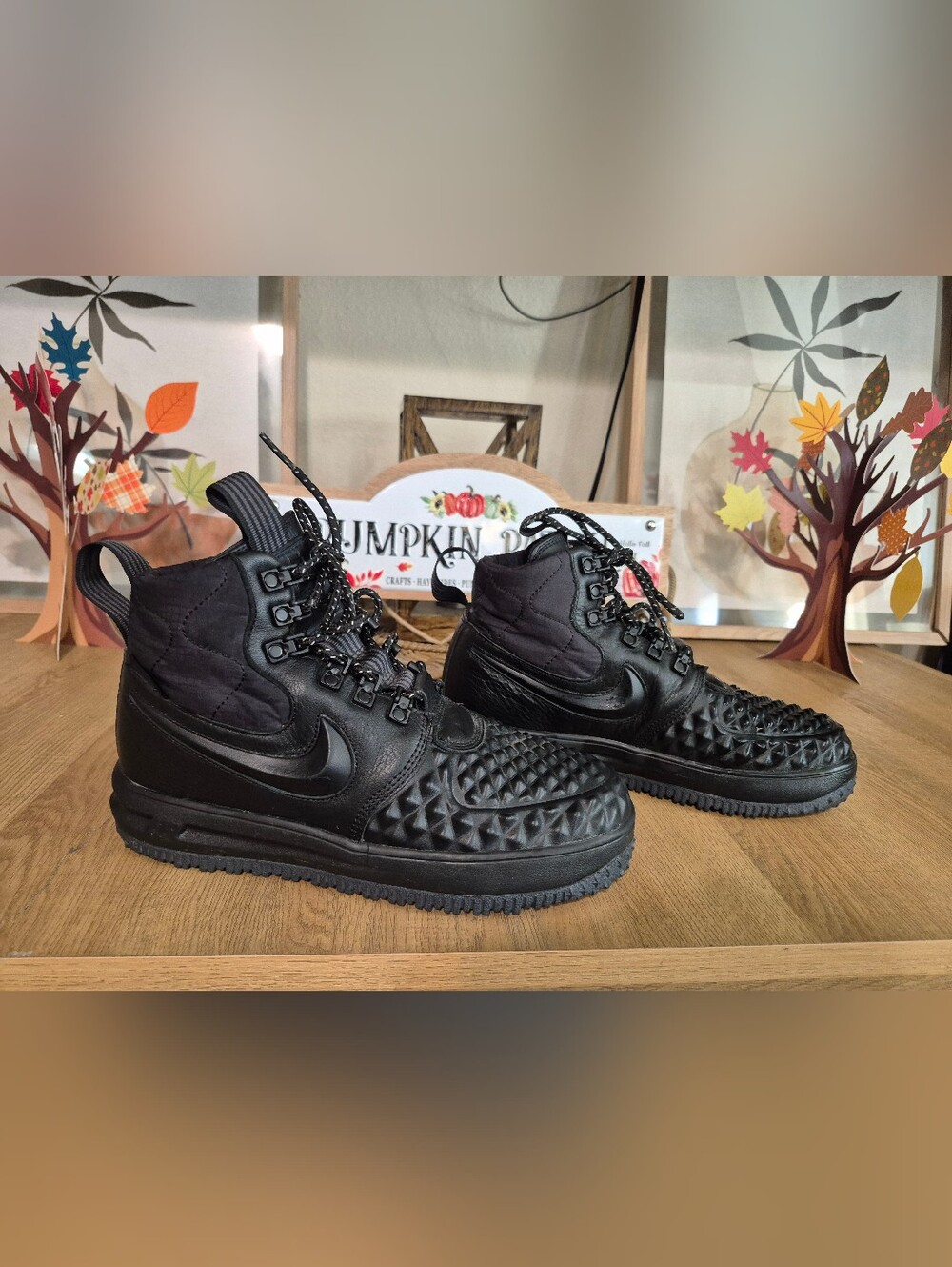 Nike Black Men's High-Top Textured Trail Sneakers